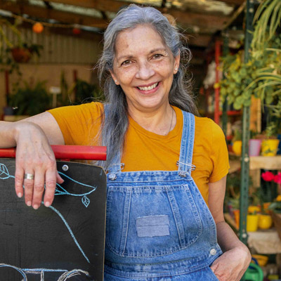 woman at market